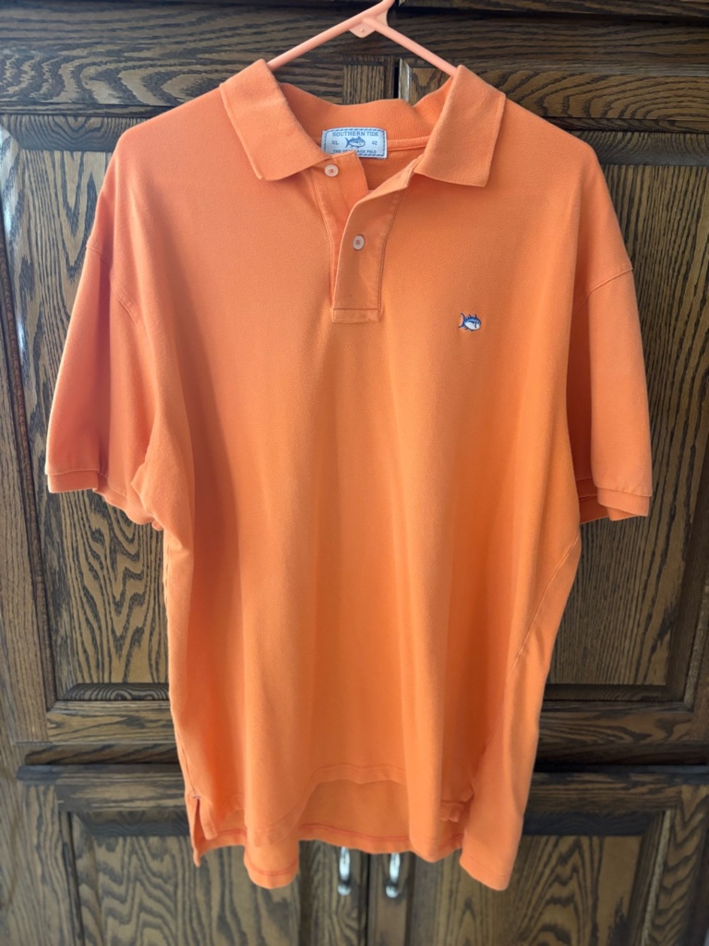 Southern Tide Orange Men's Polo Shirt - Classic Short Sleeve Sz X-Large